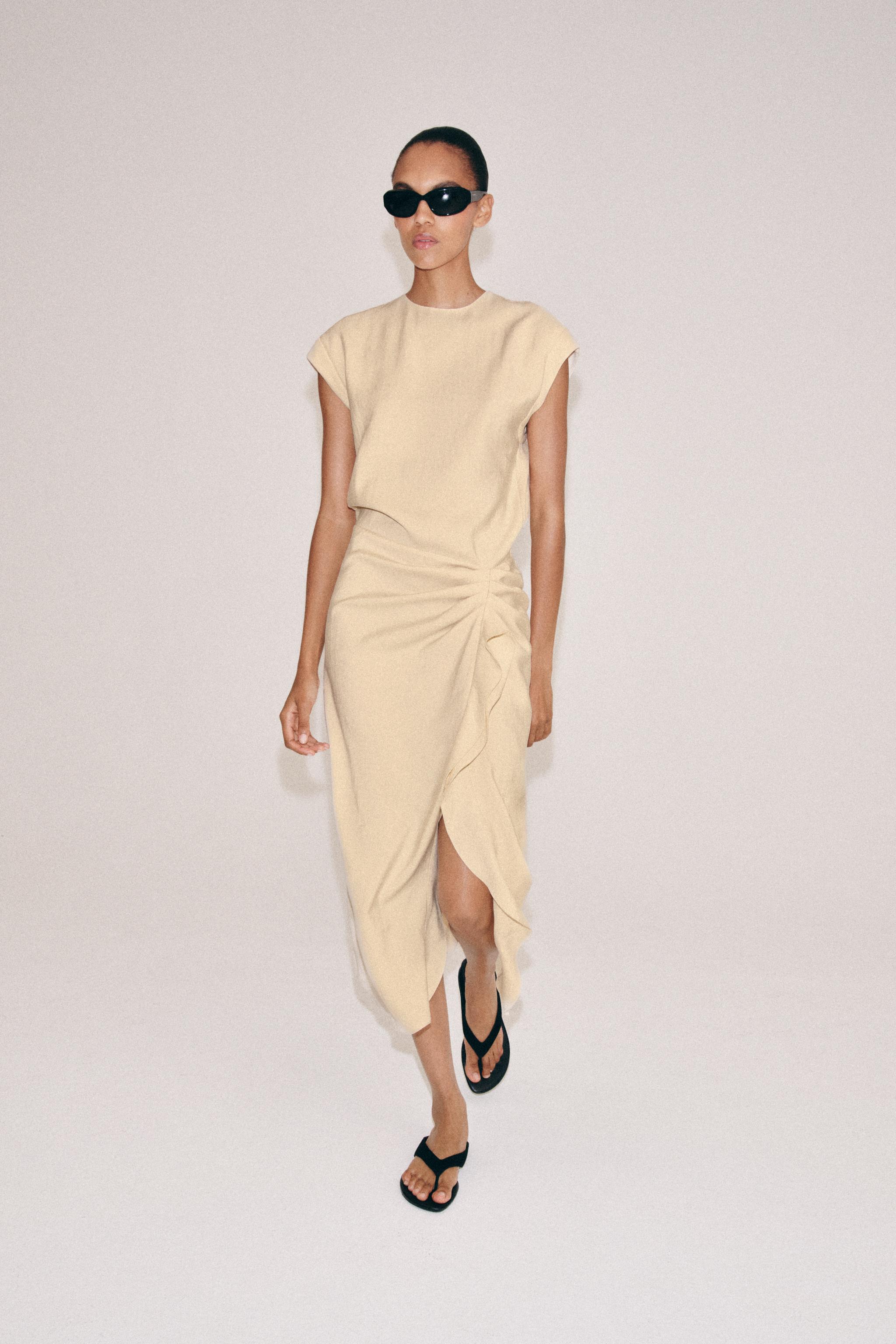 ZW COLLECTION RUFFLED MIDI DRESS